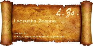 Laczuska Zsanna névjegykártya